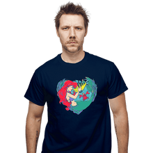 Load image into Gallery viewer, Daily_Deal_Shirts T-Shirts, Unisex / Small / Navy Mermaid Love

