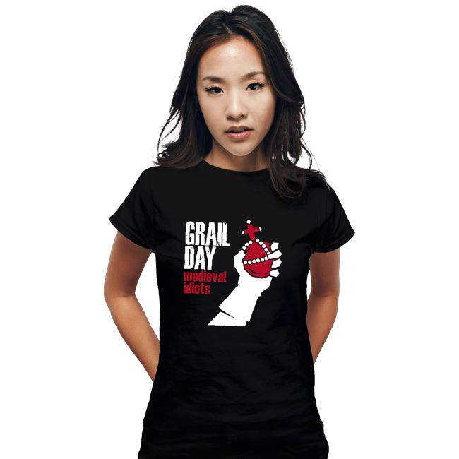 Daily_Deal_Shirts Fitted Shirts, Woman / Small / Black Medieval Idiots