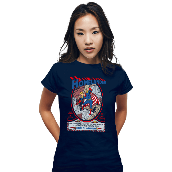Secret_Shirts Fitted Shirts, Woman / Small / Navy Homelander Comic