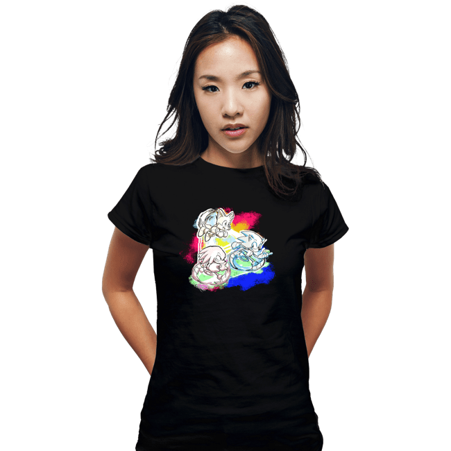 Daily_Deal_Shirts Fitted Shirts, Woman / Small / Black Vivid Velocity