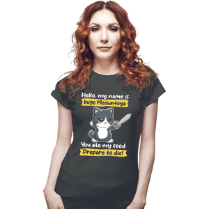 Daily_Deal_Shirts Fitted Shirts, Woman / Small / Charcoal Inigo Meowntoya