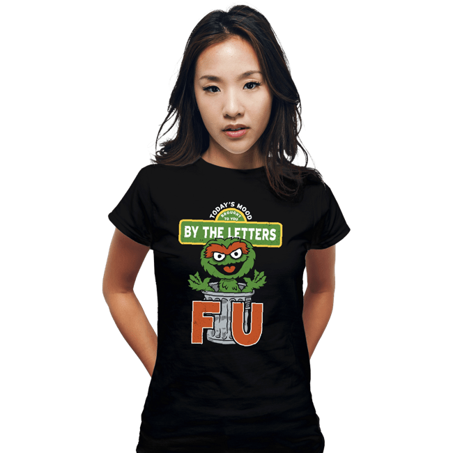 Daily_Deal_Shirts Fitted Shirts, Woman / Small / Black Grouchy Letters