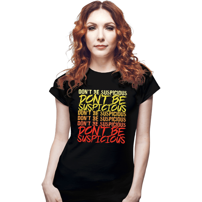 Daily_Deal_Shirts Fitted Shirts, Woman / Small / Black Don't Be Suspicious!