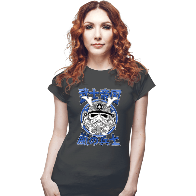 Daily_Deal_Shirts Fitted Shirts, Woman / Small / Charcoal Storm Samurai.