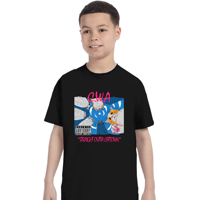 Secret_Shirts T-Shirts, Youth / XS / Black Cats With Attitude