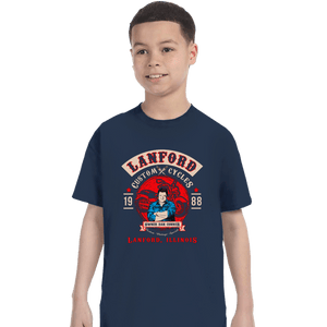 Secret_Shirts T-Shirts, Youth / XS / Navy Lanford Custom Cycles