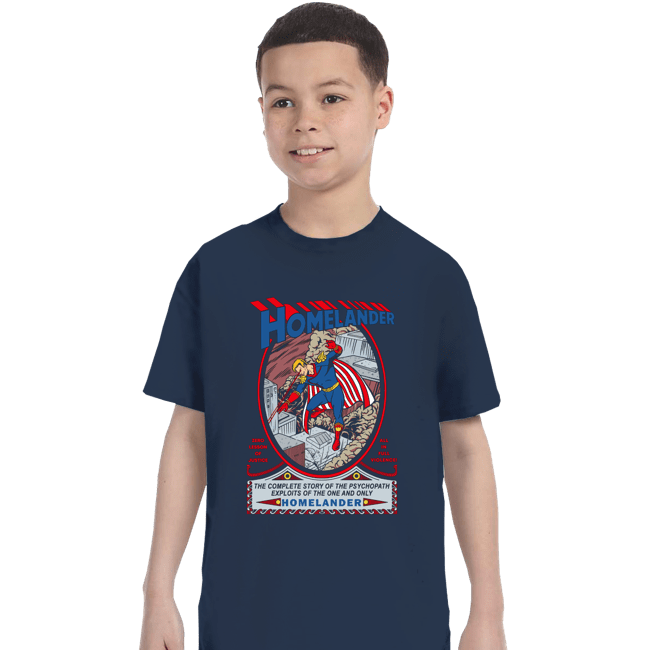 Secret_Shirts T-Shirts, Youth / XS / Navy Homelander Comic