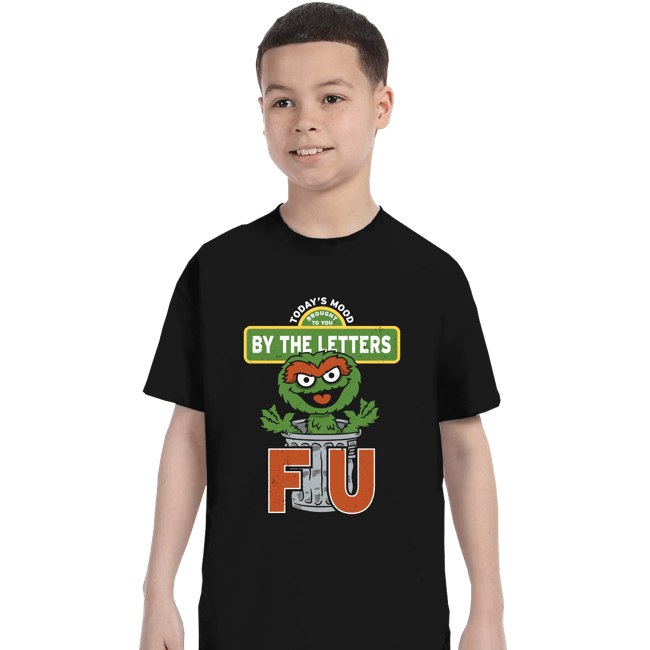 Daily_Deal_Shirts T-Shirts, Youth / XS / Black Grouchy Letters