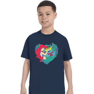 Daily_Deal_Shirts T-Shirts, Youth / XS / Navy Mermaid Love