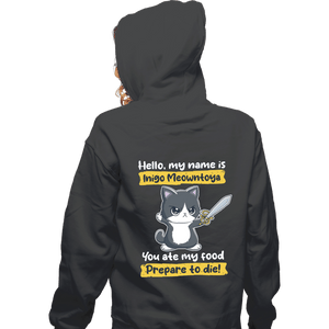 Daily_Deal_Shirts Zippered Hoodies, Unisex / Small / Dark Heather Inigo Meowntoya