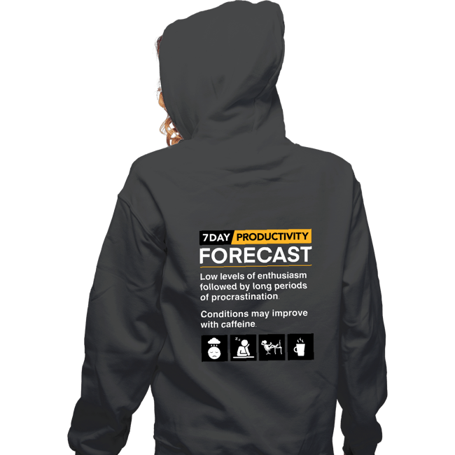 Secret_Shirts Zippered Hoodies, Unisex / Small / Dark Heather Productivity Forecast