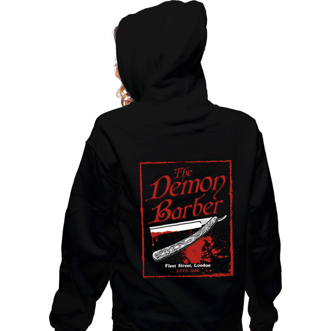 Daily_Deal_Shirts Zippered Hoodies, Unisex / Small / Black The Demon Barber.