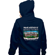 Load image into Gallery viewer, Secret_Shirts Zippered Hoodies, Unisex / Small / Navy McCallister Home Security
