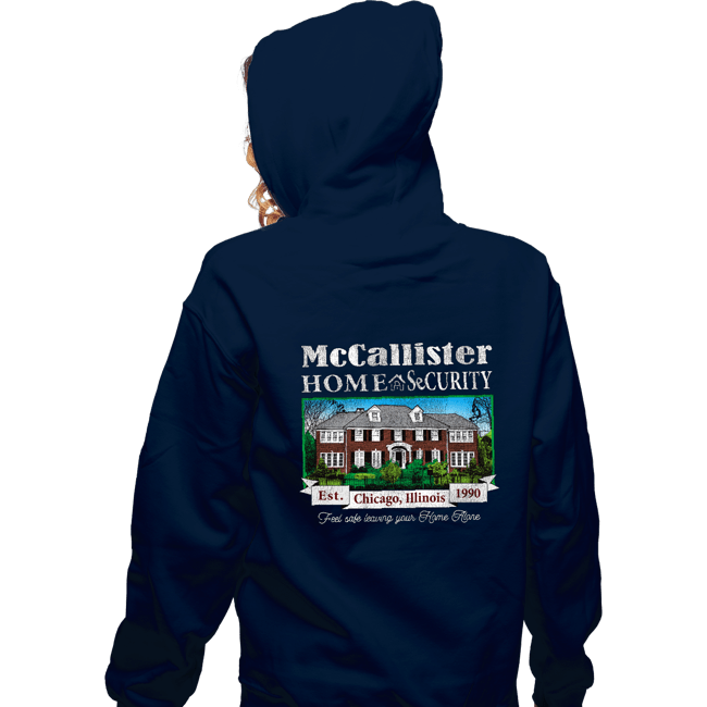 Secret_Shirts Zippered Hoodies, Unisex / Small / Navy McCallister Home Security