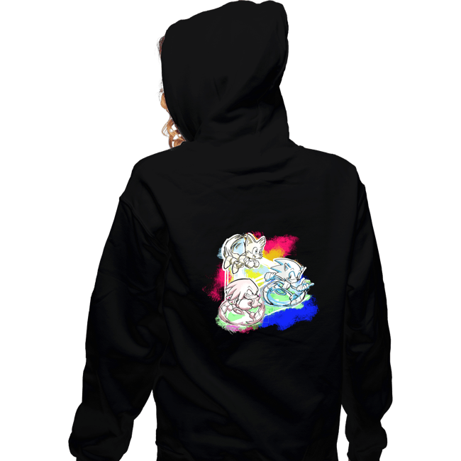 Daily_Deal_Shirts Zippered Hoodies, Unisex / Small / Black Vivid Velocity