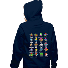 Load image into Gallery viewer, Secret_Shirts Zippered Hoodies, Unisex / Small / Navy The Many Suits Of Samus!
