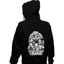 Load image into Gallery viewer, Daily_Deal_Shirts Zippered Hoodies, Unisex / Small / Black Dungeons &amp; Rage
