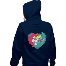 Load image into Gallery viewer, Daily_Deal_Shirts Zippered Hoodies, Unisex / Small / Navy Mermaid Love
