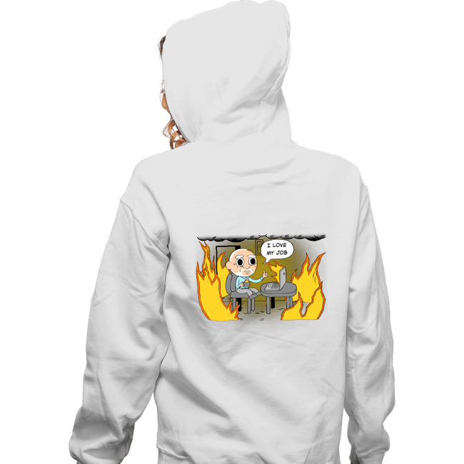Secret_Shirts Zippered Hoodies, Unisex / Small / White I Love My Job