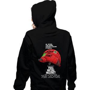 Shirts Zippered Hoodies, Unisex / Small / Black Full Metal Helmet