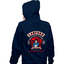 Load image into Gallery viewer, Secret_Shirts Zippered Hoodies, Unisex / Small / Navy Lanford Custom Cycles
