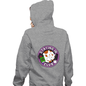 Secret_Shirts Zippered Hoodies, Unisex / Small / Sports Grey Staying In Club
