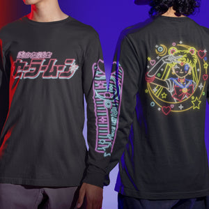 Daily_Deal_Shirts Long Sleeve Shirts, Unisex / 2XL / Black Sailor Neon Long Sleeve