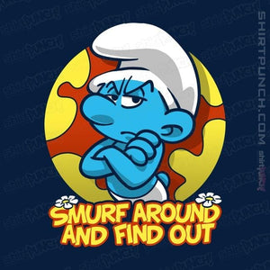 Secret_Shirts Magnets / 3"x3" / Navy Smurf Around