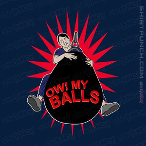 Secret_Shirts Magnets / 3"x3" / Navy Ow My Balls