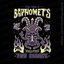 Load image into Gallery viewer, Shirts Magnets / 3&quot;x3&quot; / Black Baphomet&#39;s Tiki Lounge
