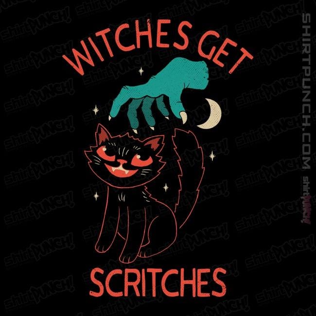 Daily_Deal_Shirts Magnets / 3"x3" / Black Witches Get Scritches
