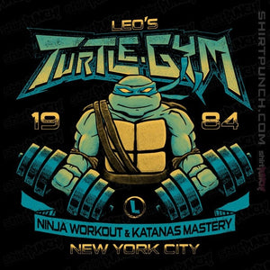 Daily_Deal_Shirts Magnets / 3"x3" / Black Leo's Turtle Gym