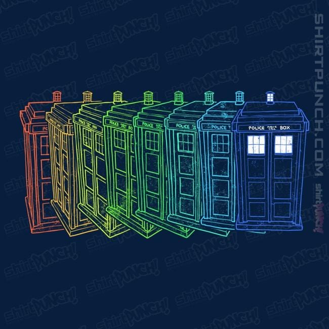 Secret_Shirts Magnets / 3"x3" / Navy Tardis Trail
