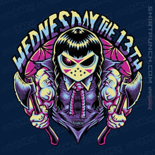Load image into Gallery viewer, Daily_Deal_Shirts Magnets / 3&quot;x3&quot; / Navy Wednesday The 13th
