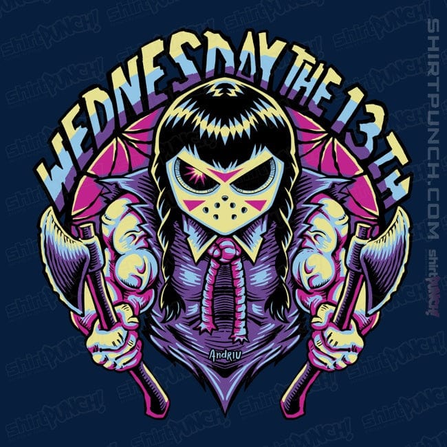 Daily_Deal_Shirts Magnets / 3"x3" / Navy Wednesday The 13th