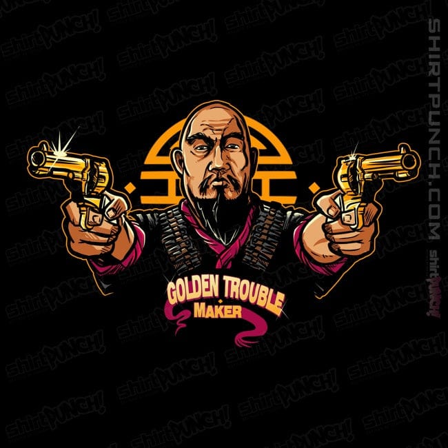 Shirts Magnets / 3"x3" / Black Golden Trouble Maker