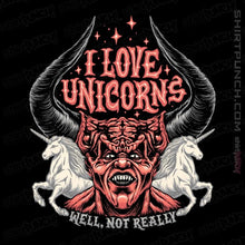 Load image into Gallery viewer, Daily_Deal_Shirts Magnets / 3&quot;x3&quot; / Black I Love Unicorns
