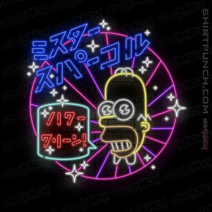 Daily_Deal_Shirts Magnets / 3"x3" / Black Neon Mr. Sparkle