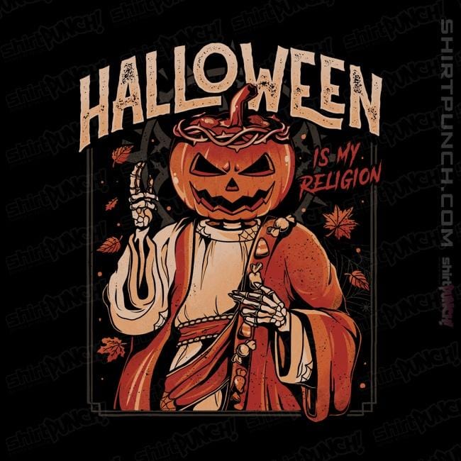 Shirts Magnets / 3"x3" / Black Halloween Is My Religion