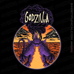 Daily_Deal_Shirts Magnets / 3"x3" / Black Godzilla Metal
