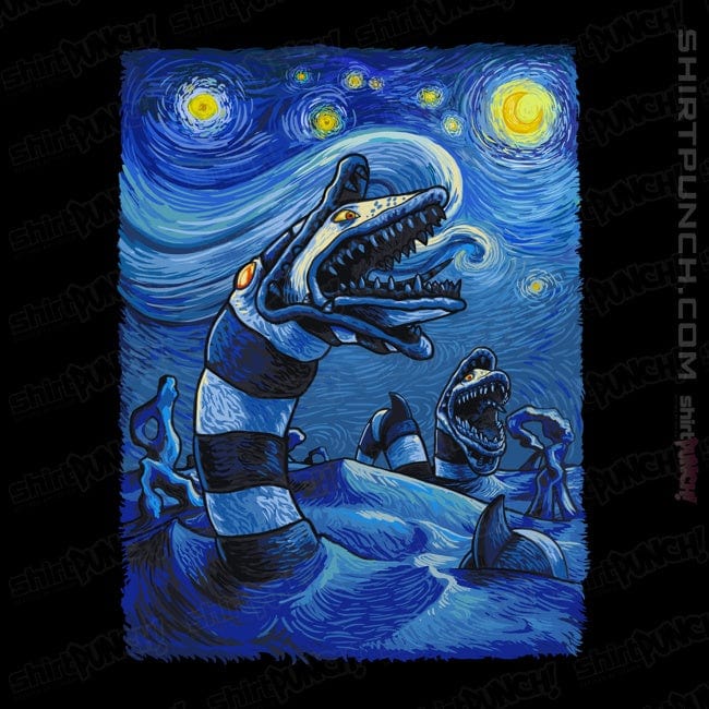 Daily_Deal_Shirts Magnets / 3"x3" / Black Starry Saturn