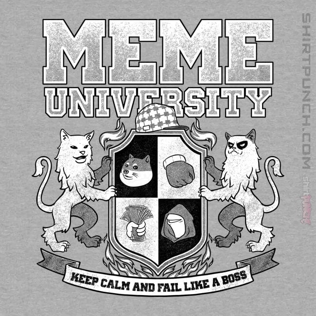 Secret_Shirts Magnets / 3"x3" / Sports Grey Meme University