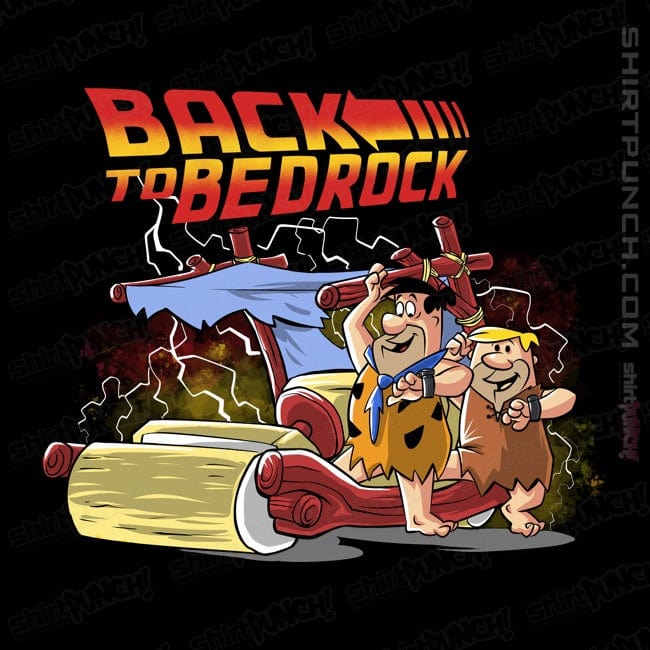 Daily_Deal_Shirts Magnets / 3"x3" / Black Back to Bedrock