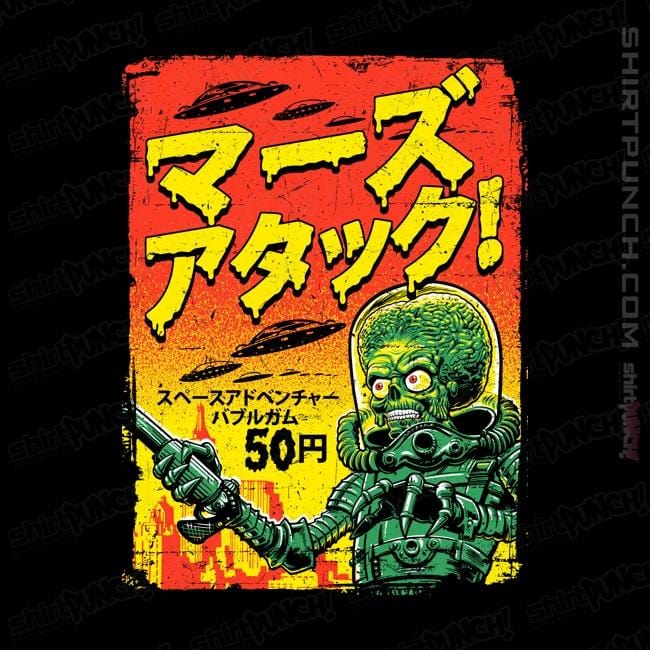Shirts Magnets / 3"x3" / Black Mars Attacks