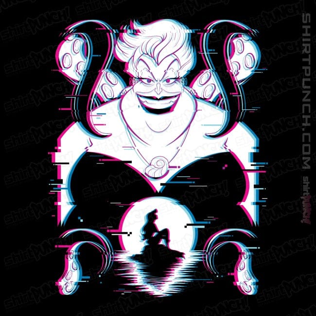 Daily_Deal_Shirts Magnets / 3"x3" / Black Glitched Ursula