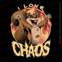 Load image into Gallery viewer, Shirts Magnets / 3&quot;x3&quot; / Black I Love Chaos!
