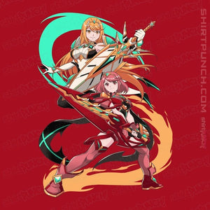 Daily_Deal_Shirts Magnets / 3"x3" / Red Dual Sword Users