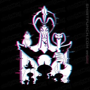 Daily_Deal_Shirts Magnets / 3"x3" / Black Glitched Jafar