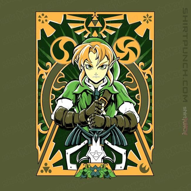 Daily_Deal_Shirts Magnets / 3"x3" / Military Green Ocarina Link