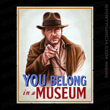 Load image into Gallery viewer, Daily_Deal_Shirts Magnets / 3&quot;x3&quot; / Black You Belong In A Museum
